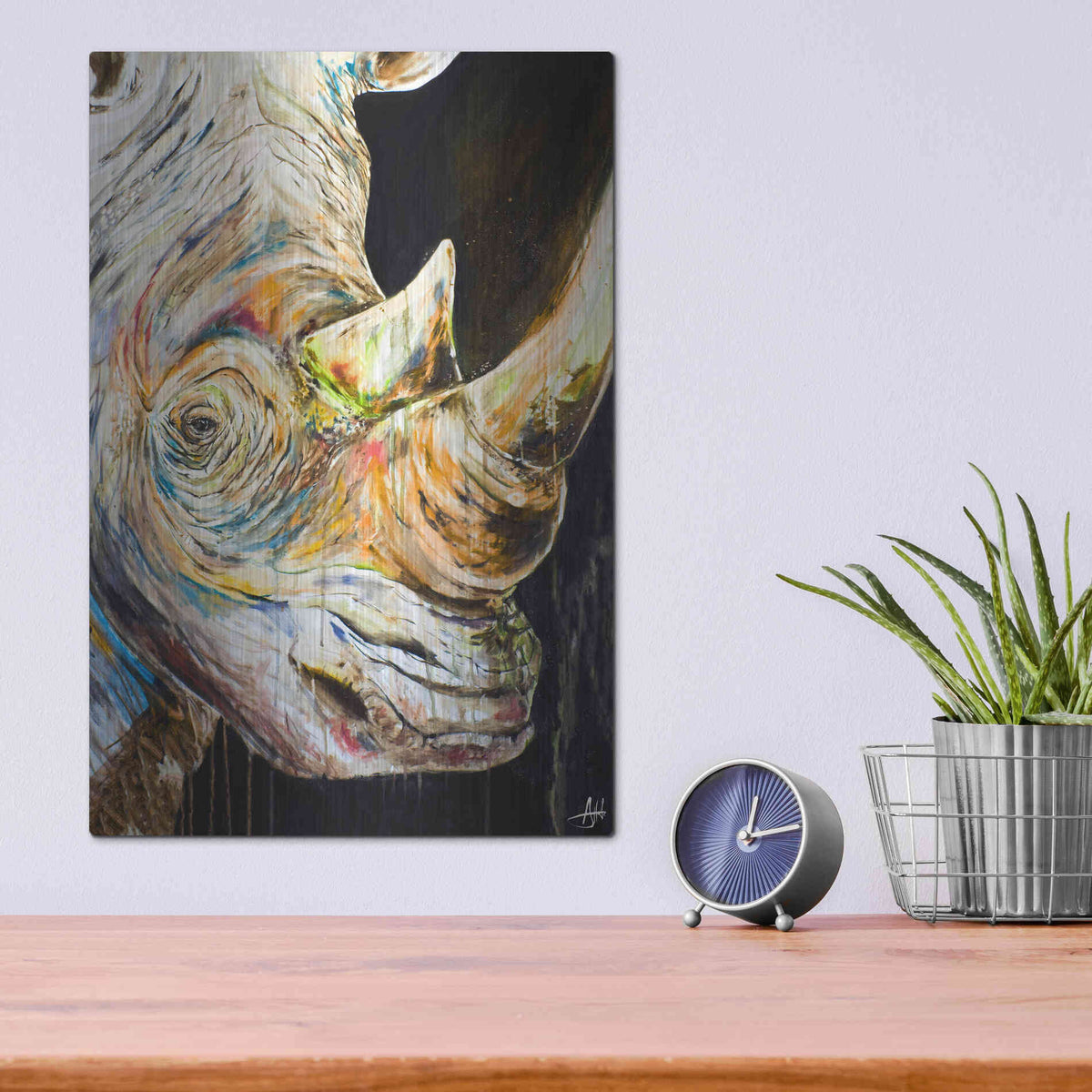 Luxe Metal Art 'Unicorn' by Marc Allante, Metal Wall Art,12x16