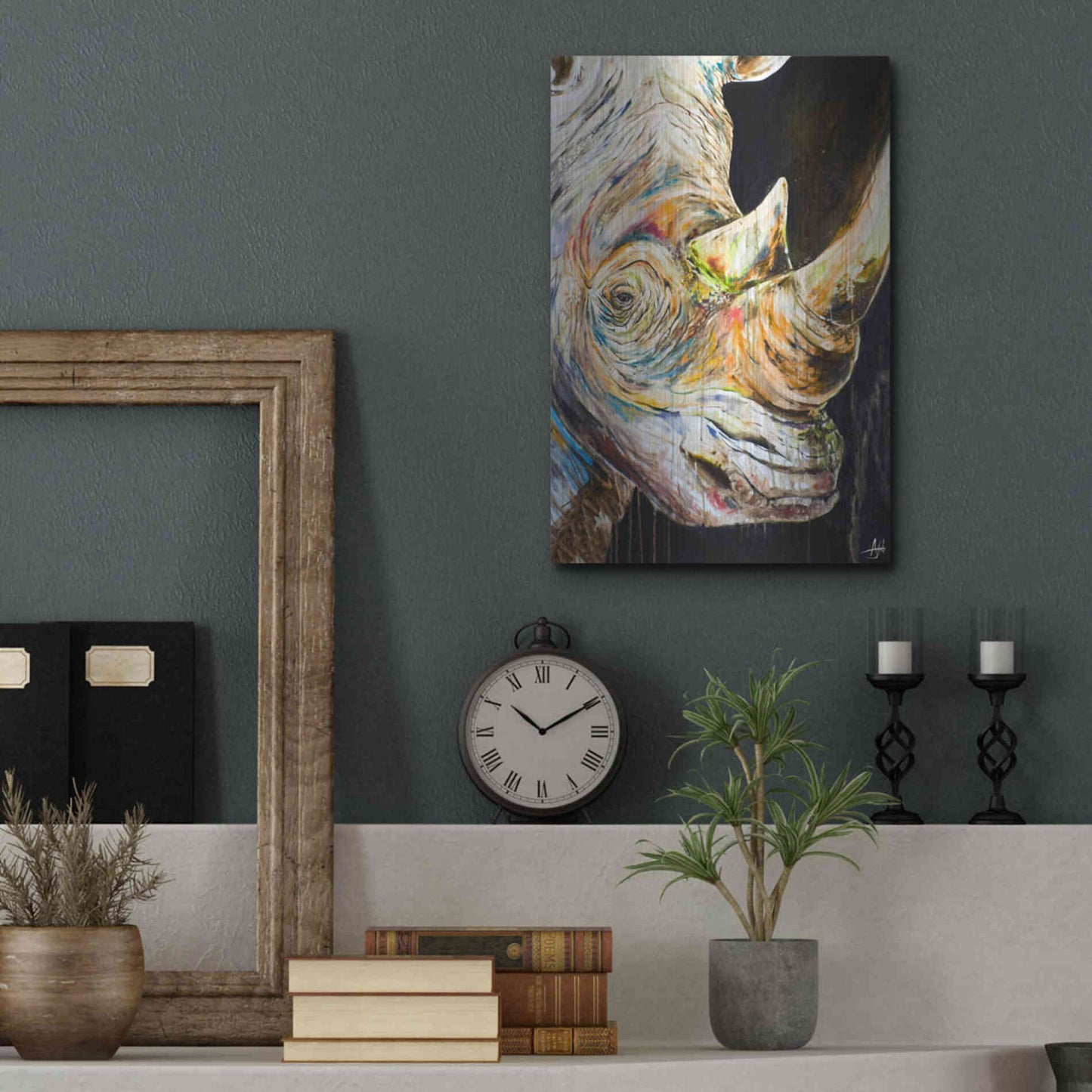 Luxe Metal Art 'Unicorn' by Marc Allante, Metal Wall Art,12x16
