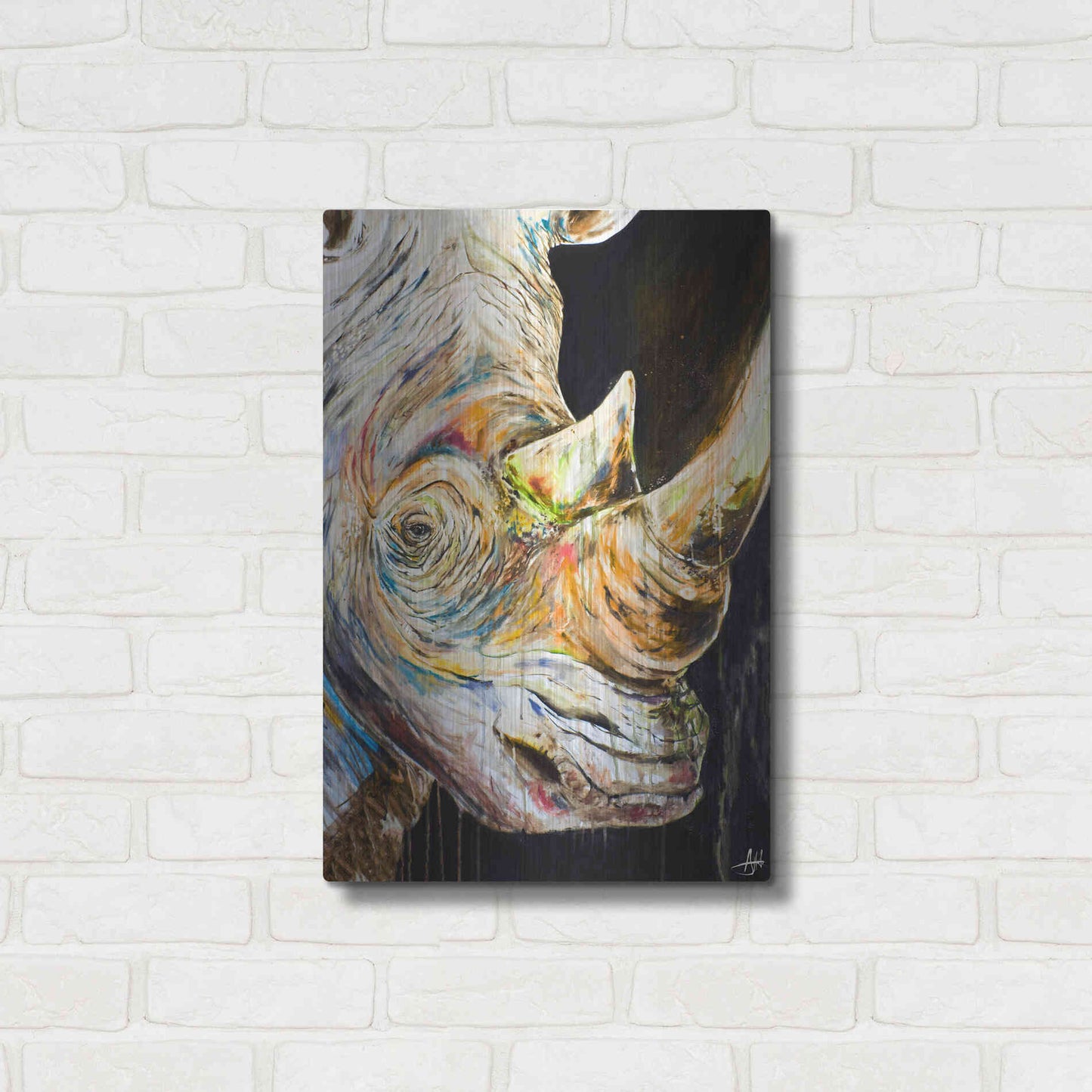 Luxe Metal Art 'Unicorn' by Marc Allante, Metal Wall Art,16x24