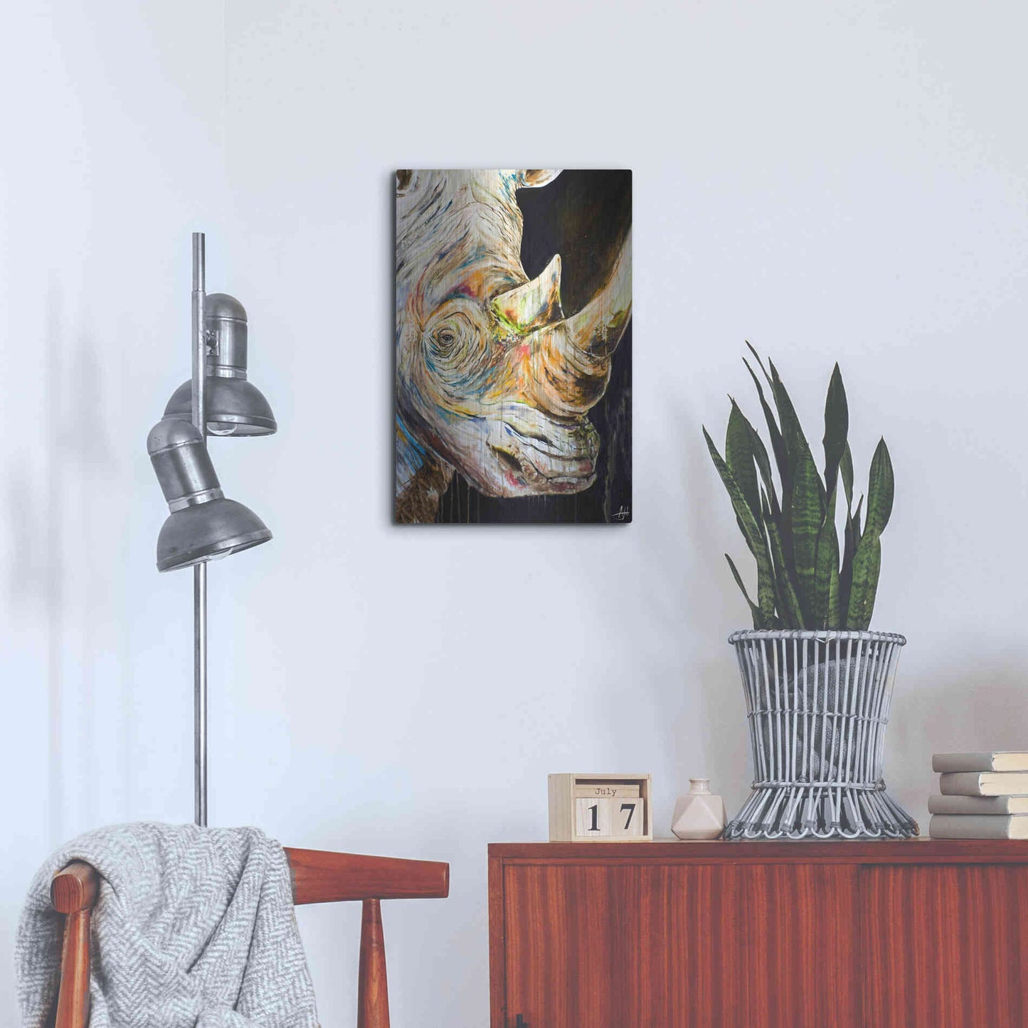 Luxe Metal Art 'Unicorn' by Marc Allante, Metal Wall Art,16x24