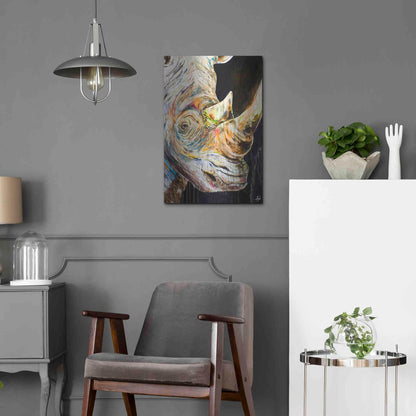 Luxe Metal Art 'Unicorn' by Marc Allante, Metal Wall Art,16x24