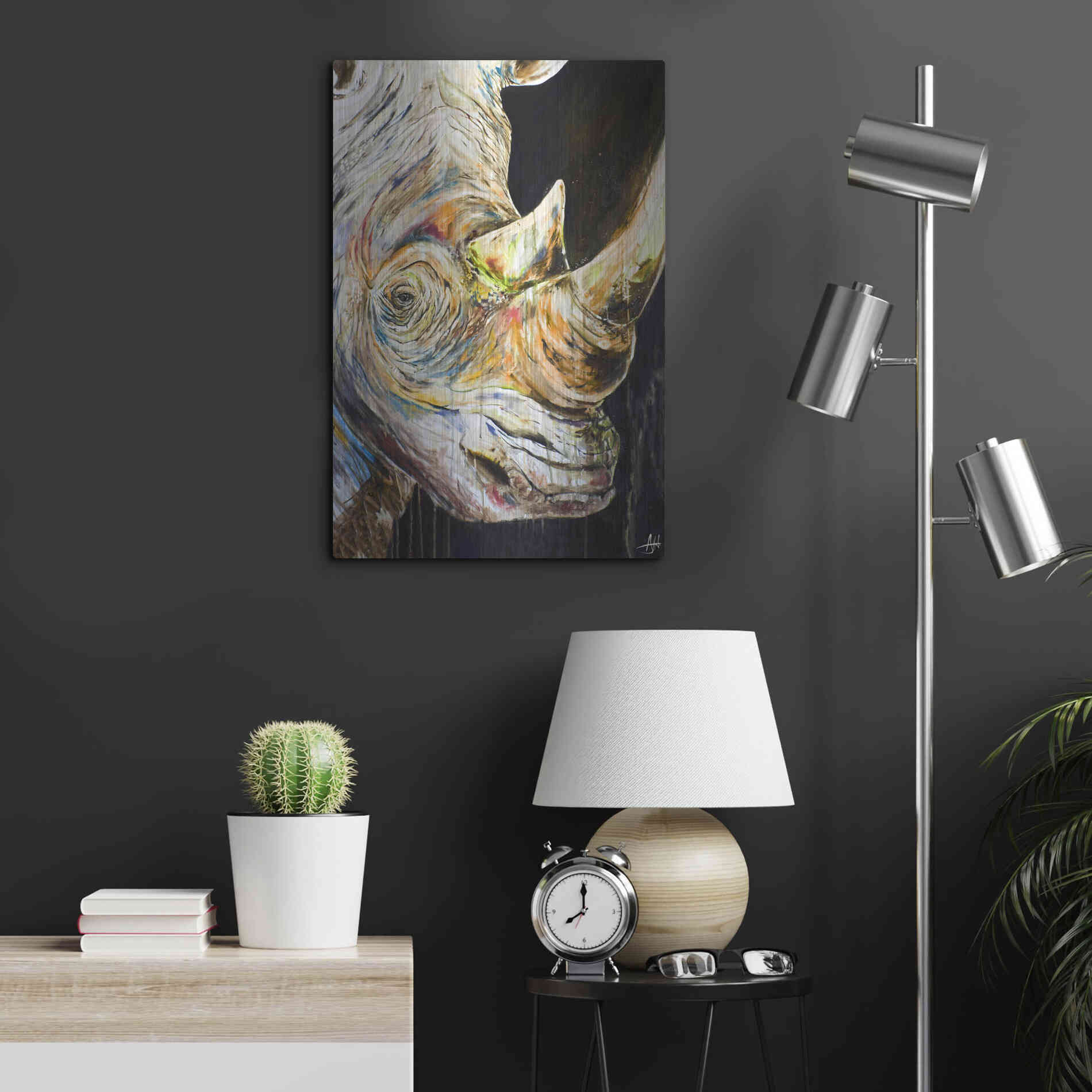 Luxe Metal Art 'Unicorn' by Marc Allante, Metal Wall Art,16x24