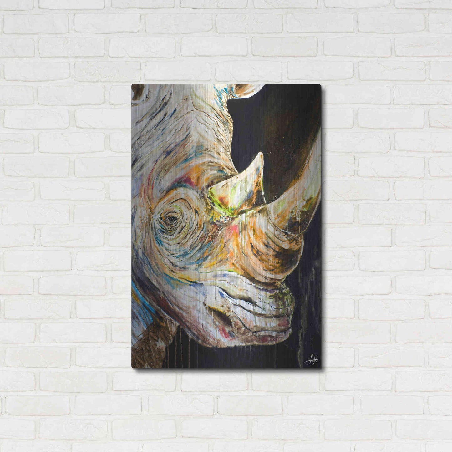 Luxe Metal Art 'Unicorn' by Marc Allante, Metal Wall Art,24x36