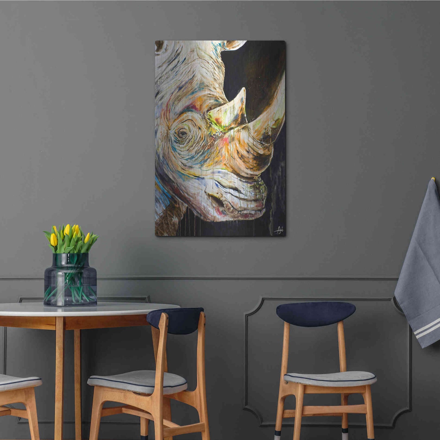 Luxe Metal Art 'Unicorn' by Marc Allante, Metal Wall Art,24x36