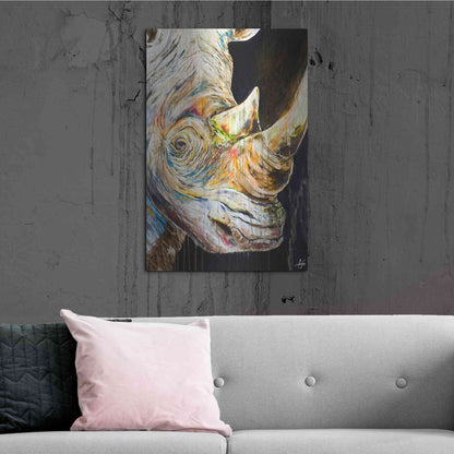 Luxe Metal Art 'Unicorn' by Marc Allante, Metal Wall Art,24x36
