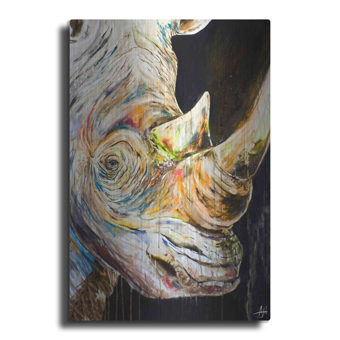 Luxe Metal Art 'Unicorn' by Marc Allante, Metal Wall Art