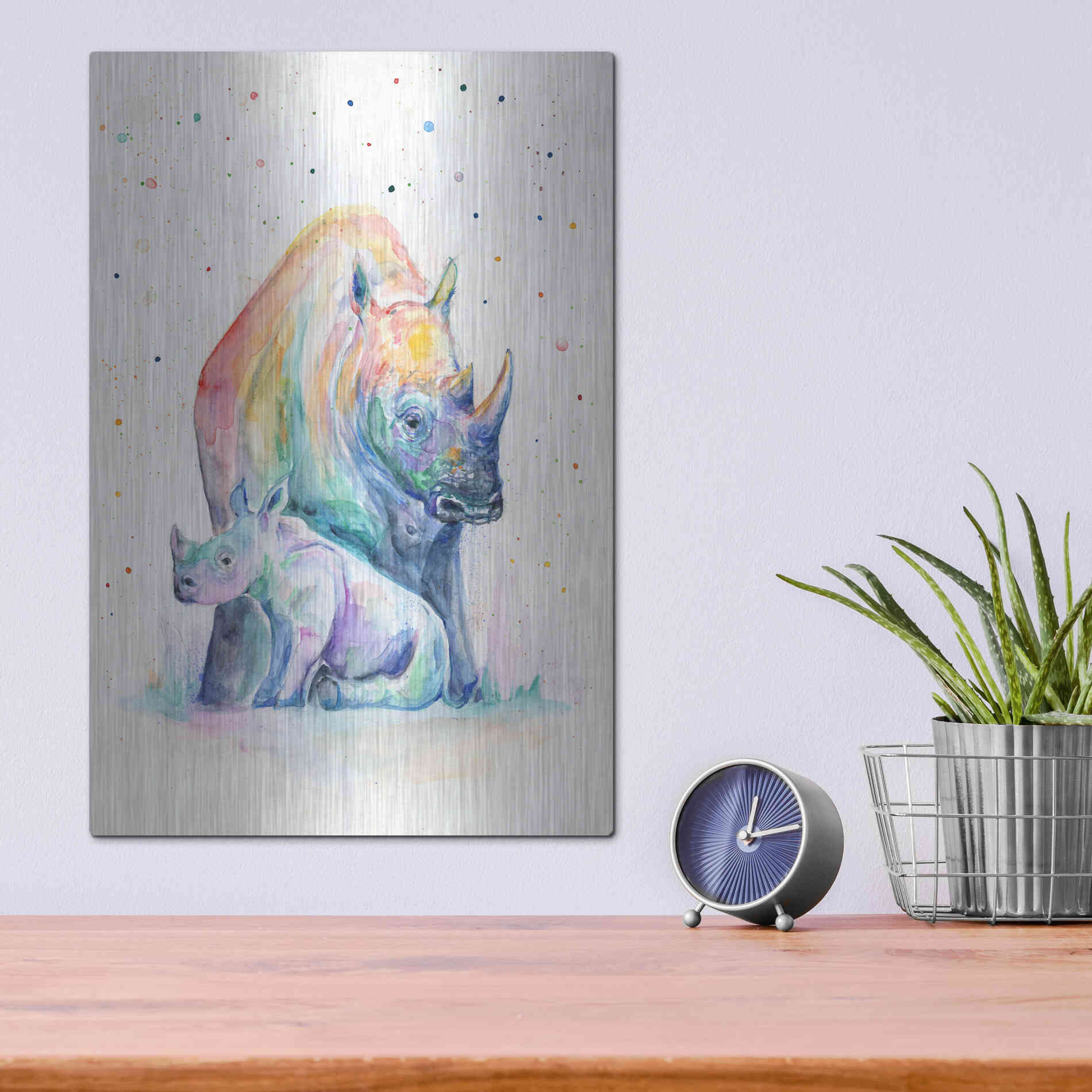 Luxe Metal Art 'Shelter' by Marc Allante, Metal Wall Art,12x16