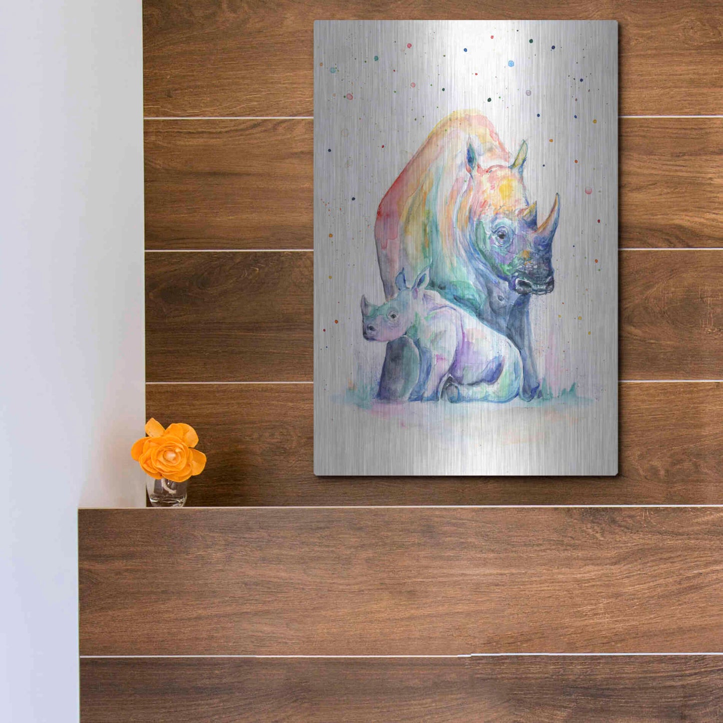 Luxe Metal Art 'Shelter' by Marc Allante, Metal Wall Art,12x16