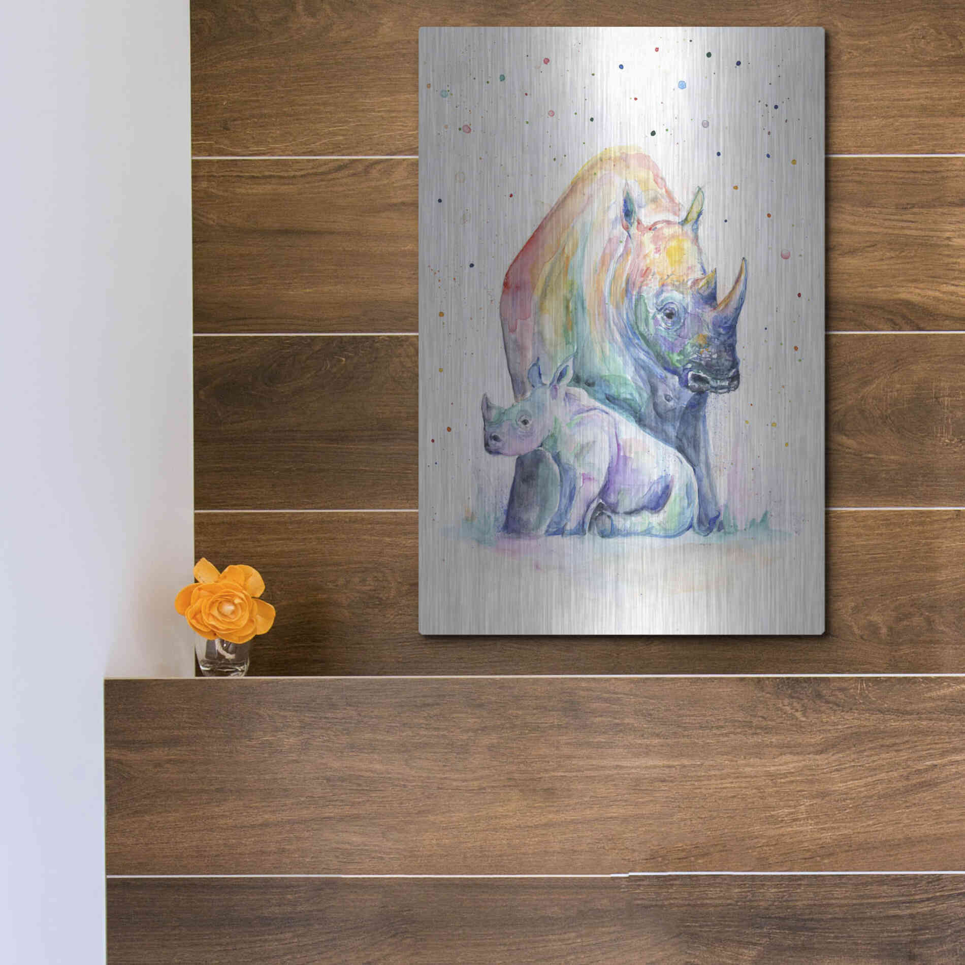 Luxe Metal Art 'Shelter' by Marc Allante, Metal Wall Art,12x16