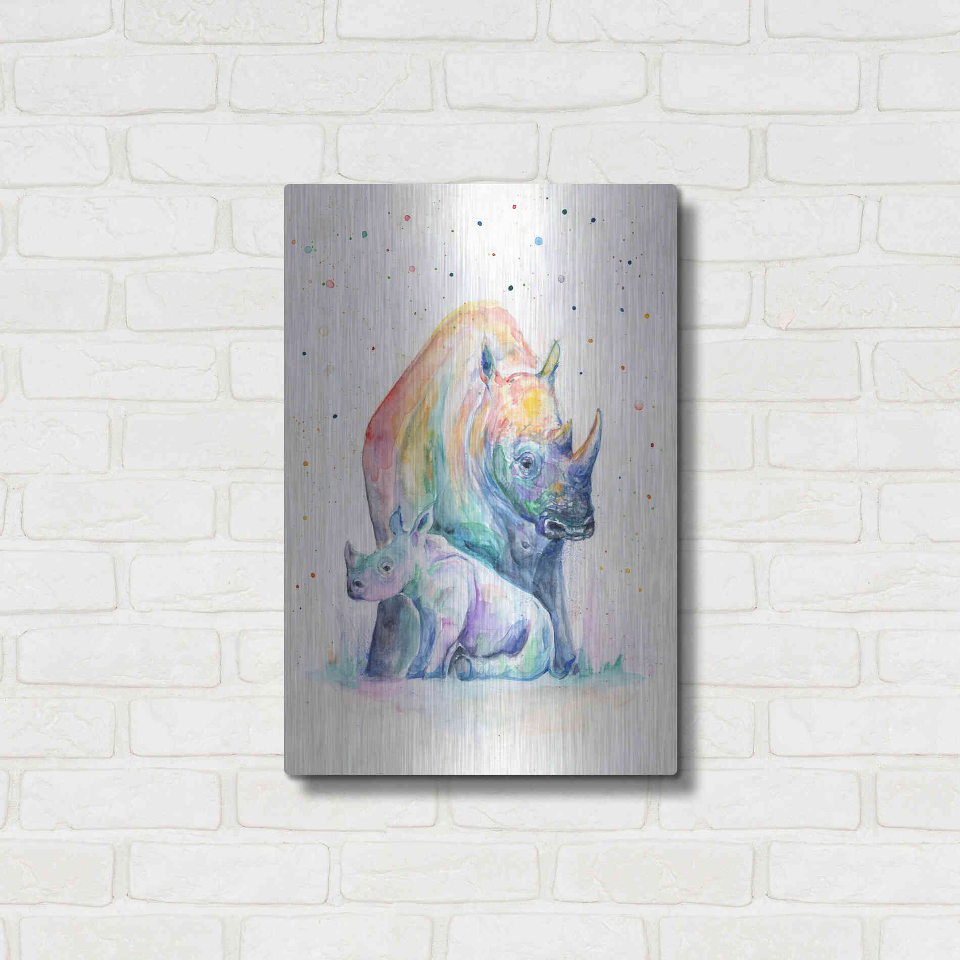 Luxe Metal Art 'Shelter' by Marc Allante, Metal Wall Art,16x24