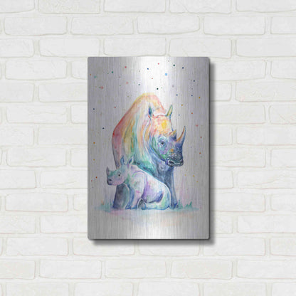 Luxe Metal Art 'Shelter' by Marc Allante, Metal Wall Art,16x24