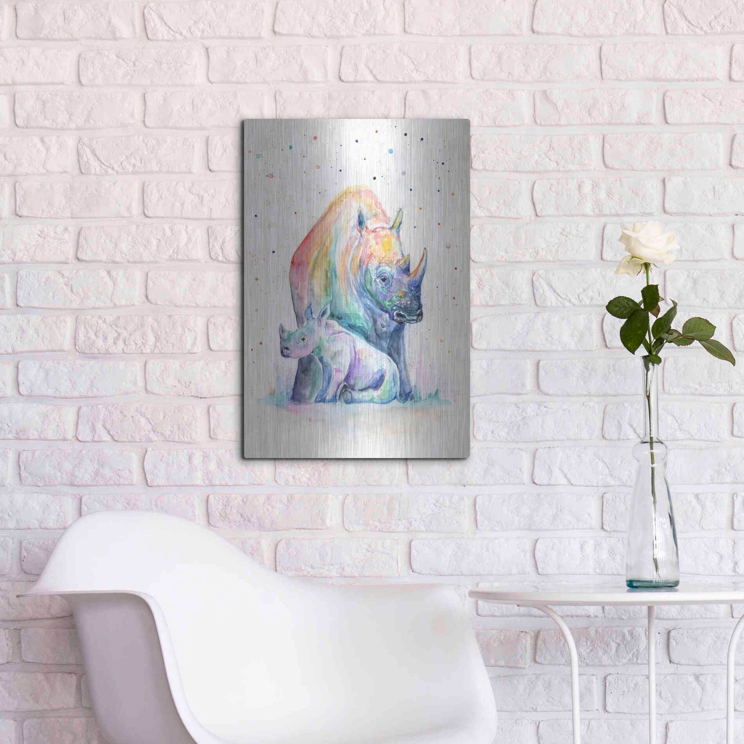 Luxe Metal Art 'Shelter' by Marc Allante, Metal Wall Art,16x24