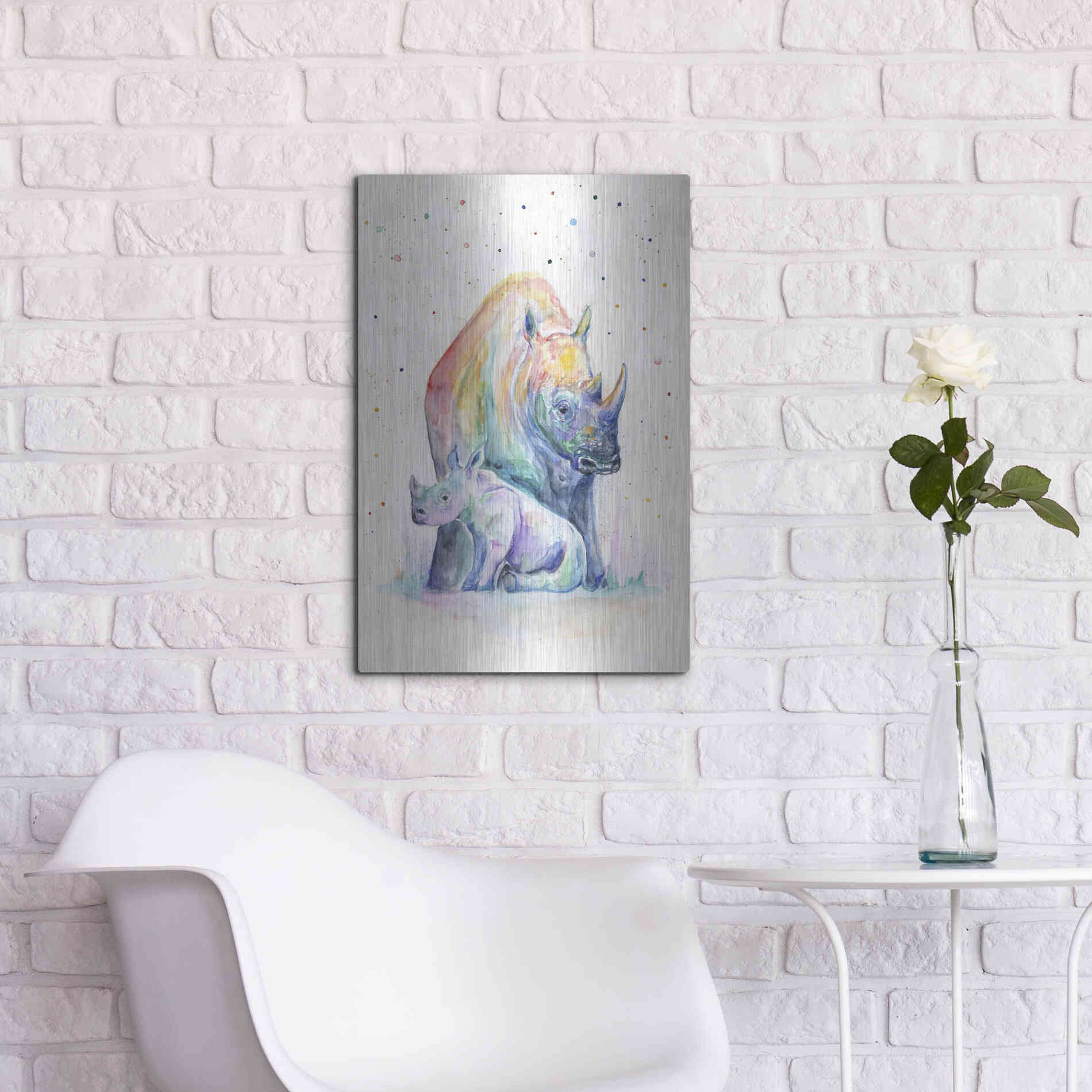 Luxe Metal Art 'Shelter' by Marc Allante, Metal Wall Art,16x24