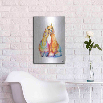 Luxe Metal Art 'Packa'Alpaca' by Marc Allante, Metal Wall Art,16x24