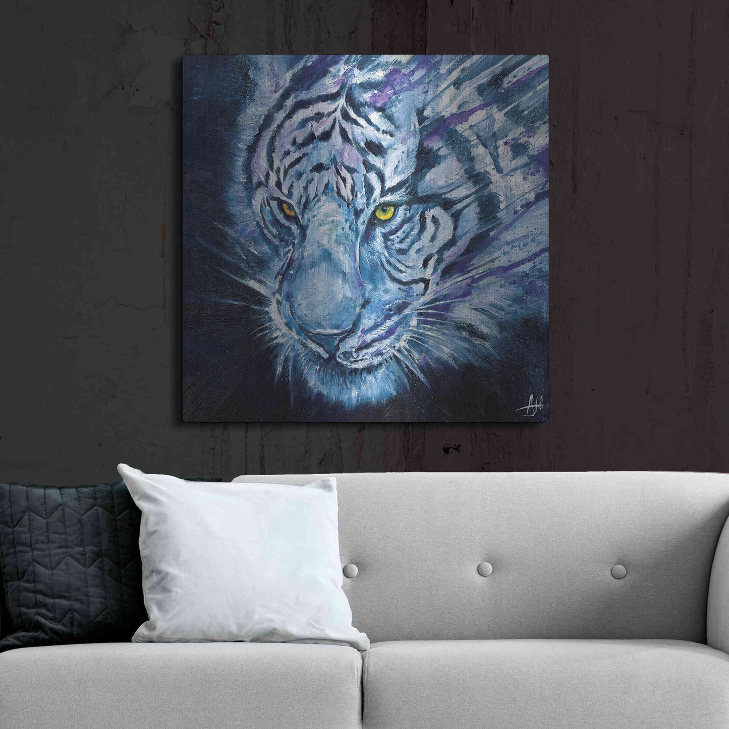 Luxe Metal Art 'Nightstalker' by Marc Allante, Metal Wall Art,36x36