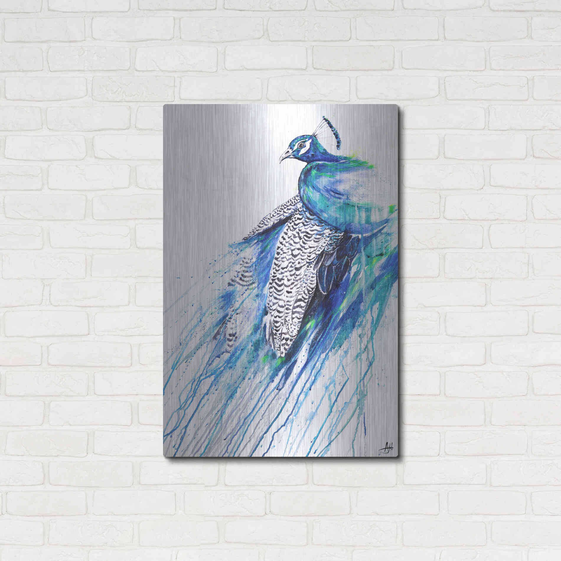 Luxe Metal Art 'Narcissus' by Marc Allante, Metal Wall Art,24x36