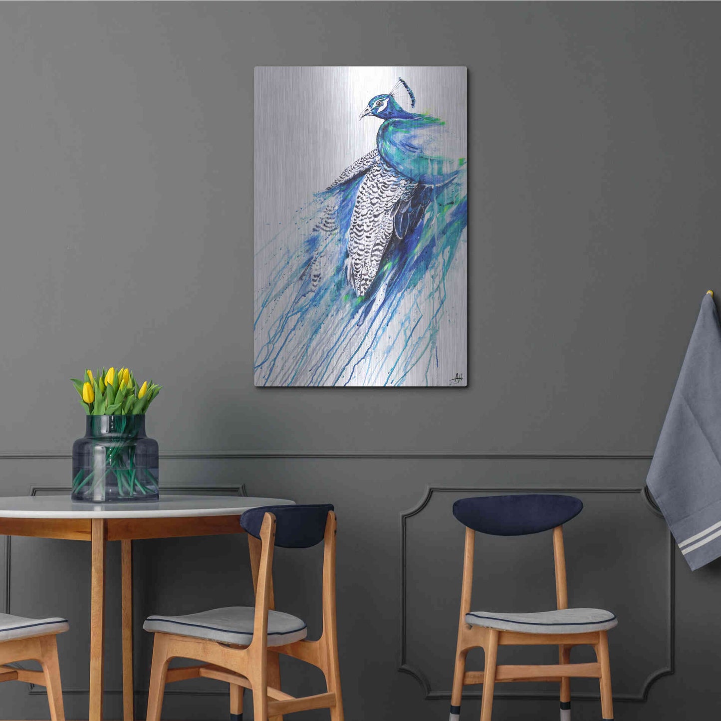 Luxe Metal Art 'Narcissus' by Marc Allante, Metal Wall Art,24x36