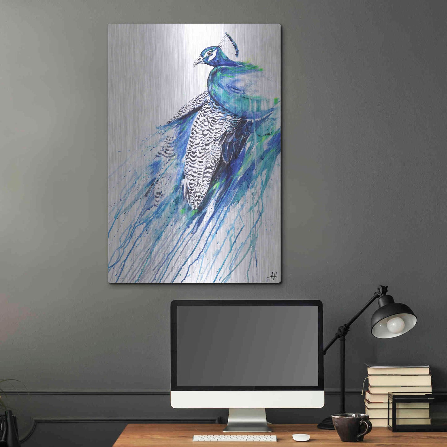 Luxe Metal Art 'Narcissus' by Marc Allante, Metal Wall Art,24x36