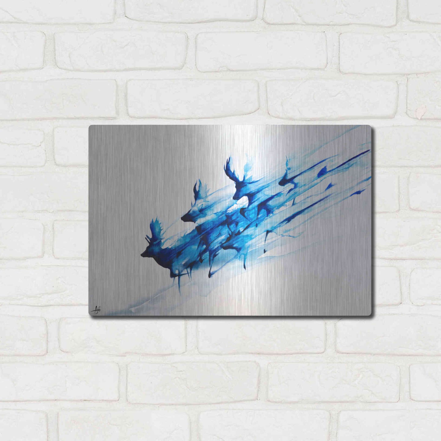 Luxe Metal Art 'Caligo' by Marc Allante, Metal Wall Art,16x12