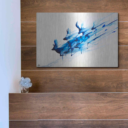 Luxe Metal Art 'Caligo' by Marc Allante, Metal Wall Art,16x12