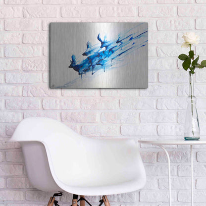 Luxe Metal Art 'Caligo' by Marc Allante, Metal Wall Art,24x16