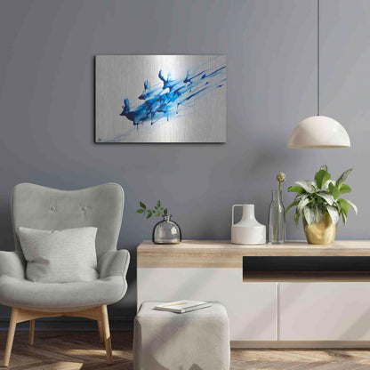 Luxe Metal Art 'Caligo' by Marc Allante, Metal Wall Art,24x16