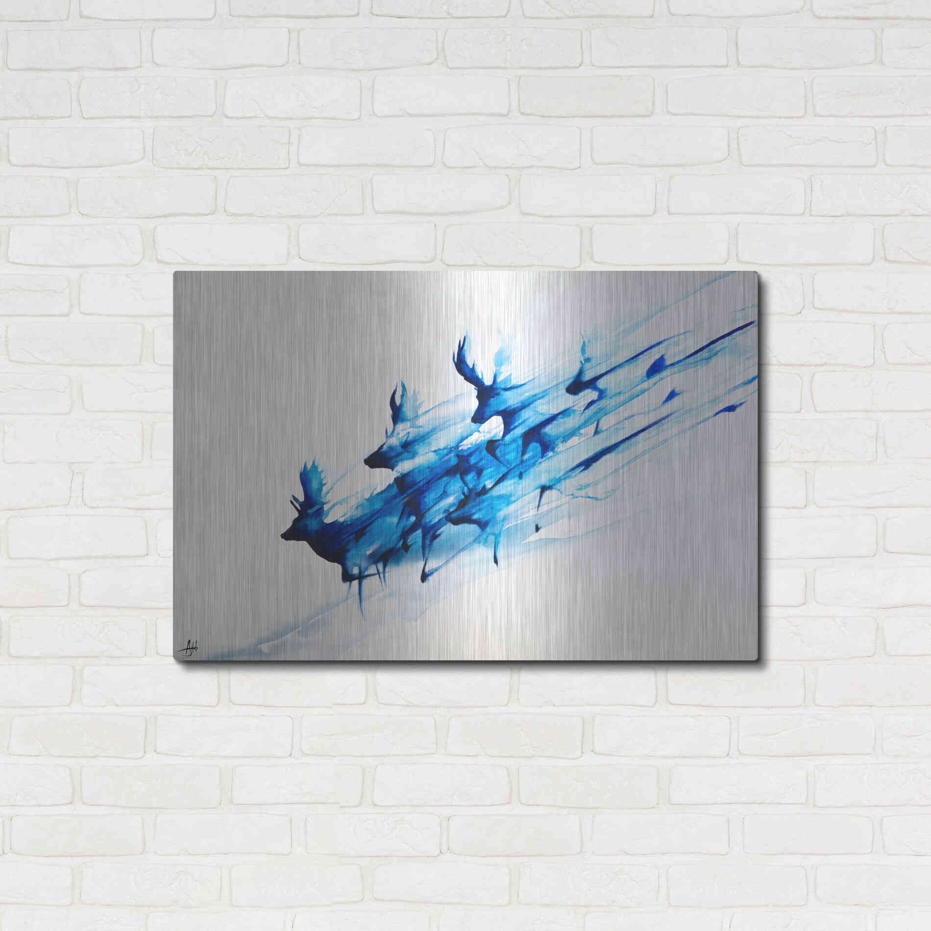 Luxe Metal Art 'Caligo' by Marc Allante, Metal Wall Art,36x24