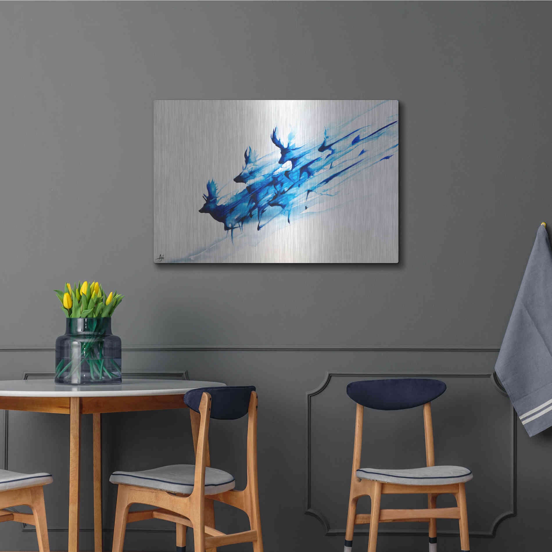 Luxe Metal Art 'Caligo' by Marc Allante, Metal Wall Art,36x24