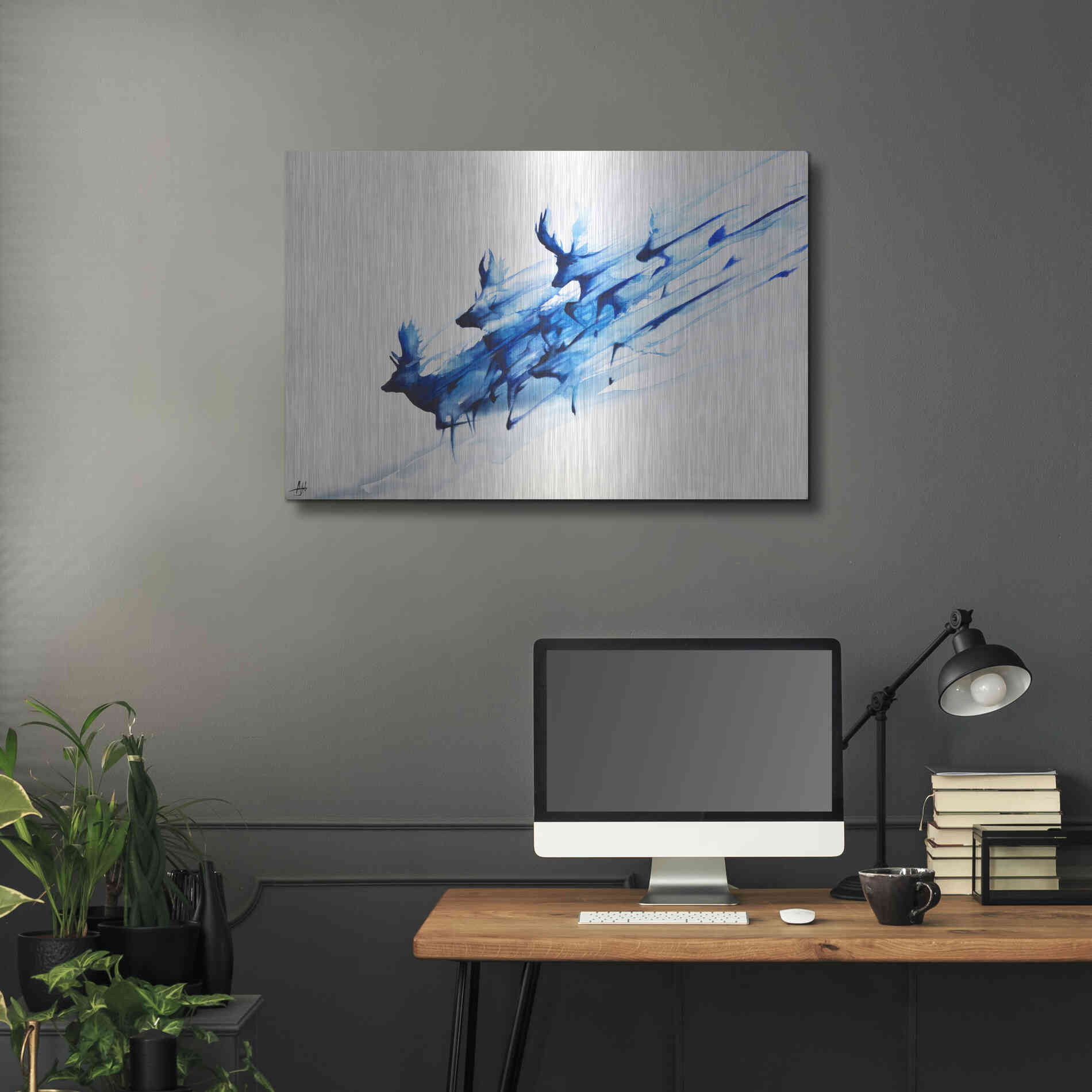 Luxe Metal Art 'Caligo' by Marc Allante, Metal Wall Art,36x24