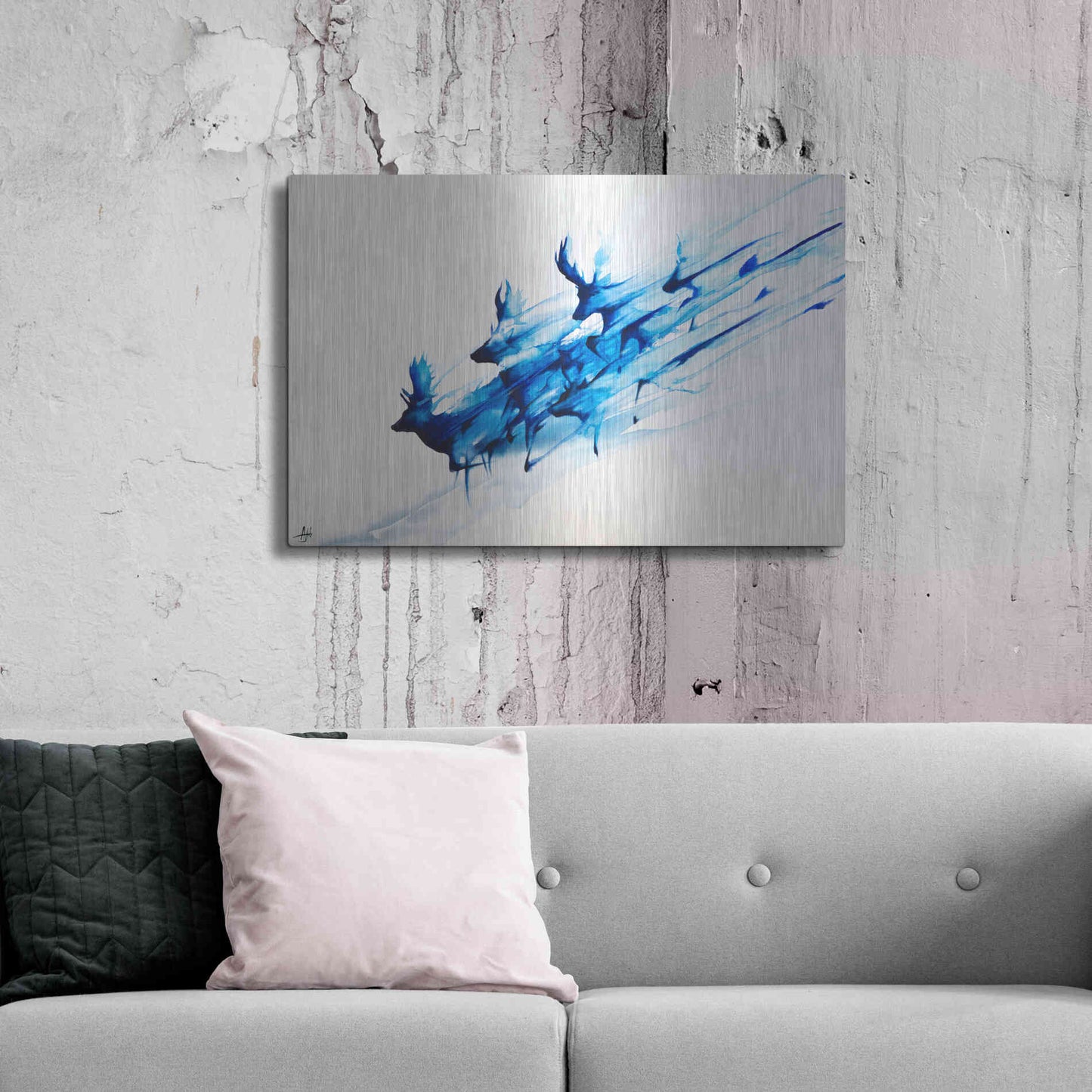 Luxe Metal Art 'Caligo' by Marc Allante, Metal Wall Art,36x24