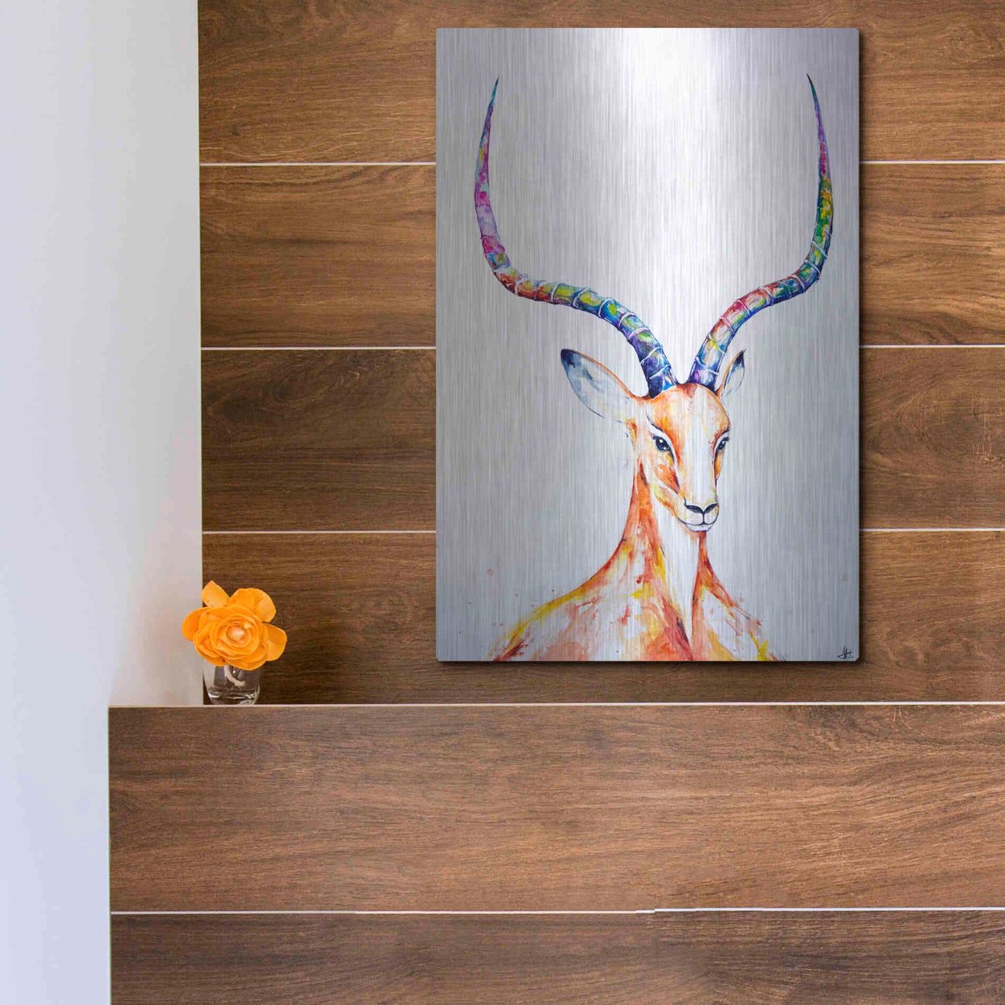 Luxe Metal Art 'Citadel' by Marc Allante, Metal Wall Art,12x16