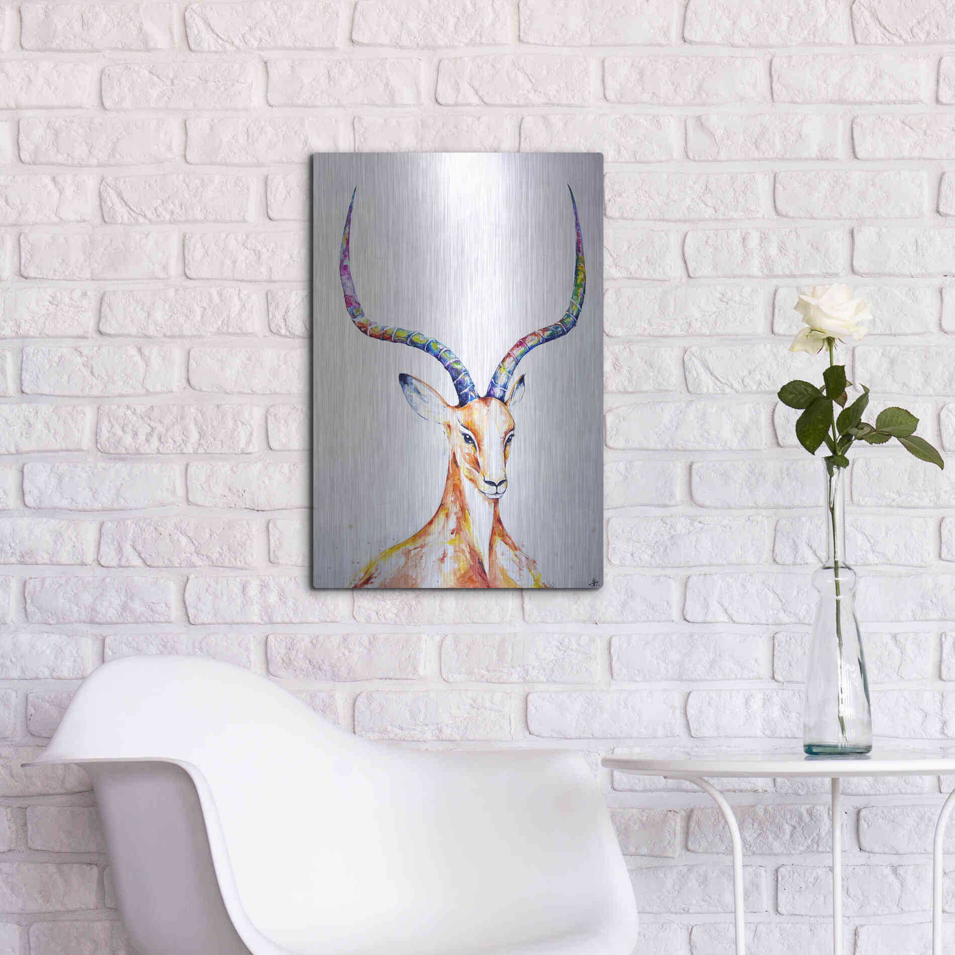 Luxe Metal Art 'Citadel' by Marc Allante, Metal Wall Art,16x24