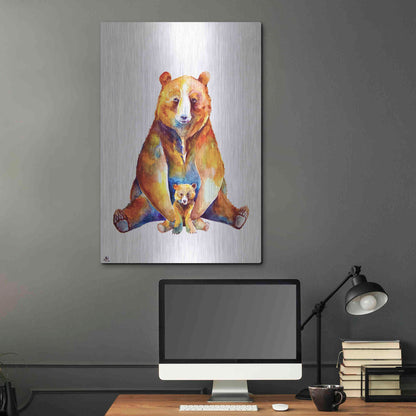 Luxe Metal Art 'Bear Necessities' by Marc Allante, Metal Wall Art,24x36