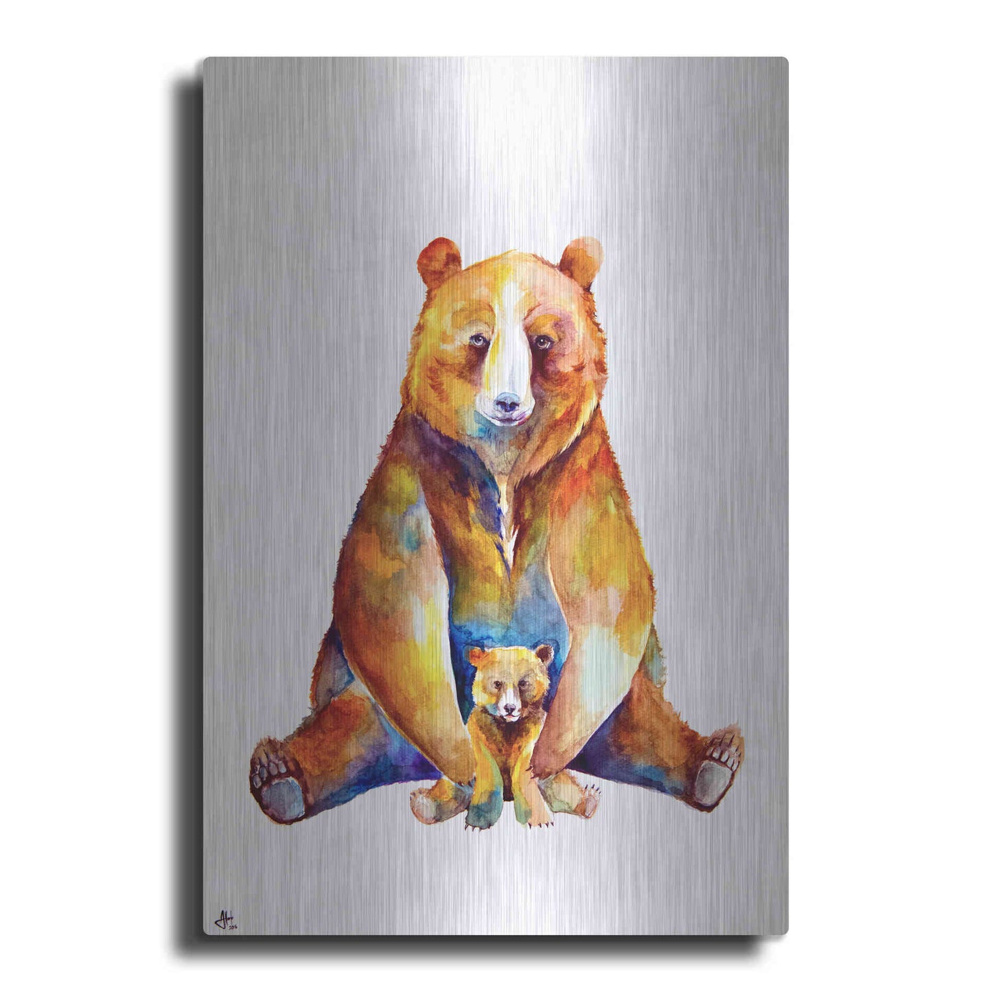 Luxe Metal Art 'Bear Necessities' by Marc Allante, Metal Wall Art