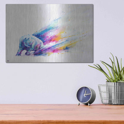 Luxe Metal Art 'Ajax' by Marc Allante, Metal Wall Art,16x12