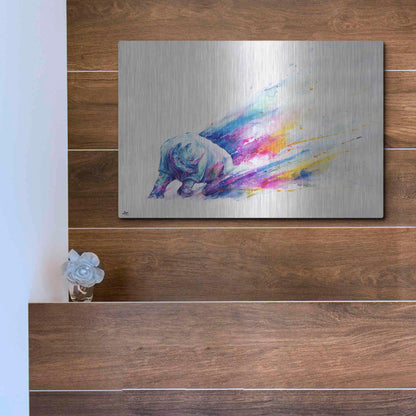 Luxe Metal Art 'Ajax' by Marc Allante, Metal Wall Art,16x12