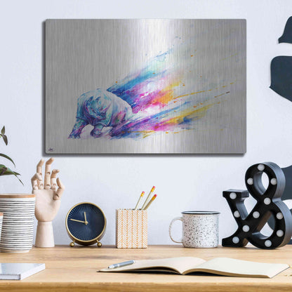 Luxe Metal Art 'Ajax' by Marc Allante, Metal Wall Art,16x12