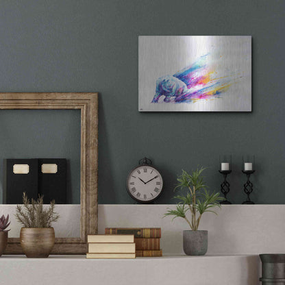 Luxe Metal Art 'Ajax' by Marc Allante, Metal Wall Art,16x12