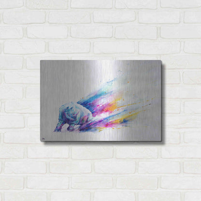 Luxe Metal Art 'Ajax' by Marc Allante, Metal Wall Art,24x16