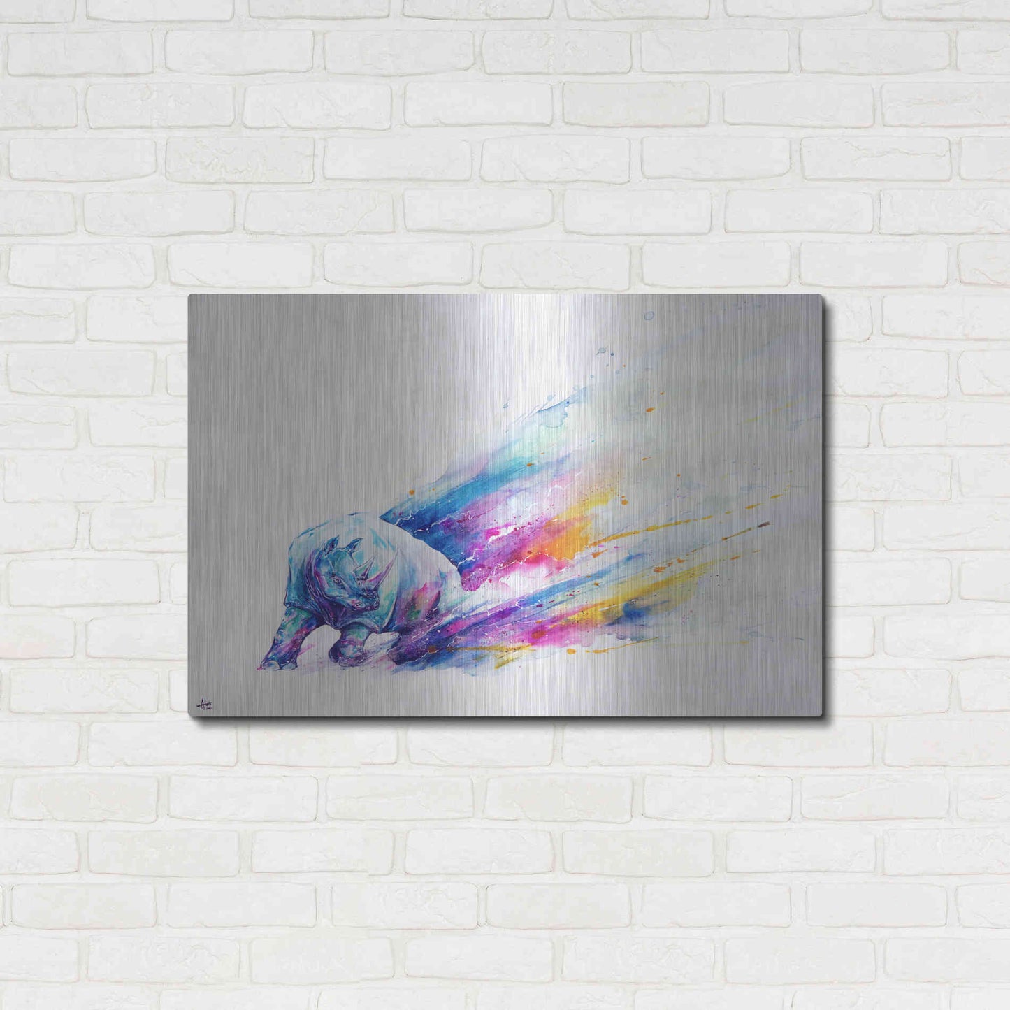 Luxe Metal Art 'Ajax' by Marc Allante, Metal Wall Art,36x24