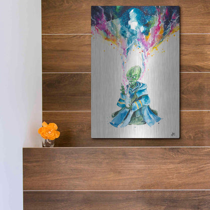 Luxe Metal Art 'Alien Dabbing' by Marc Allante, Metal Wall Art,12x16