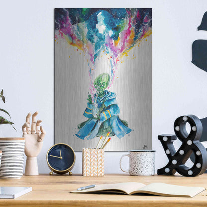 Luxe Metal Art 'Alien Dabbing' by Marc Allante, Metal Wall Art,12x16