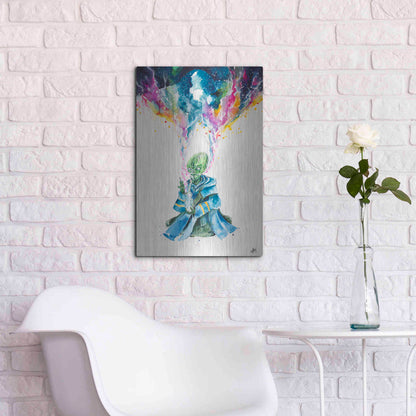 Luxe Metal Art 'Alien Dabbing' by Marc Allante, Metal Wall Art,16x24