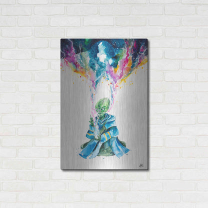 Luxe Metal Art 'Alien Dabbing' by Marc Allante, Metal Wall Art,24x36
