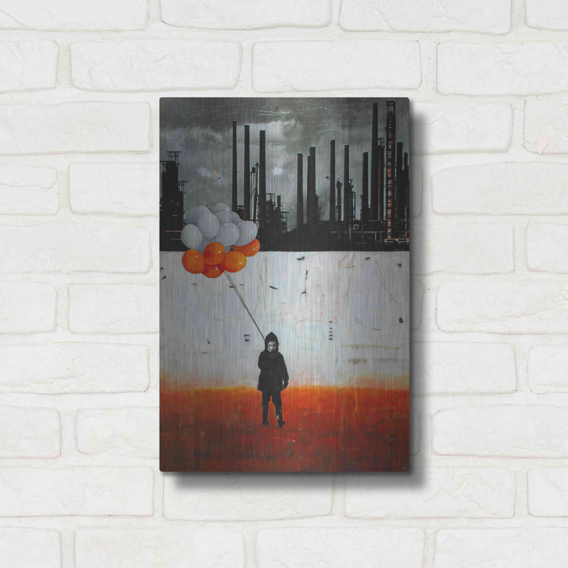 Luxe Metal Art 'Life Me Up II' by DB Waterman, Metal Wall Art,12x16