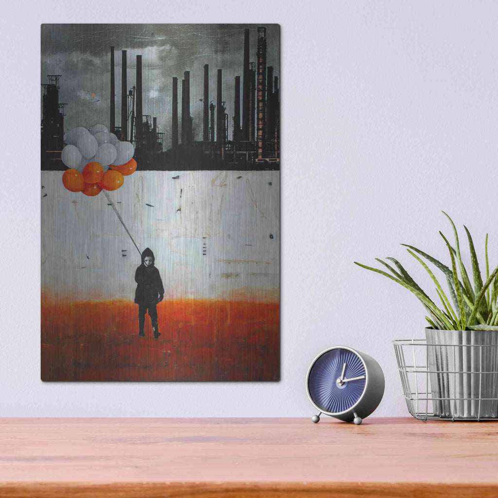 Luxe Metal Art 'Life Me Up II' by DB Waterman, Metal Wall Art,12x16