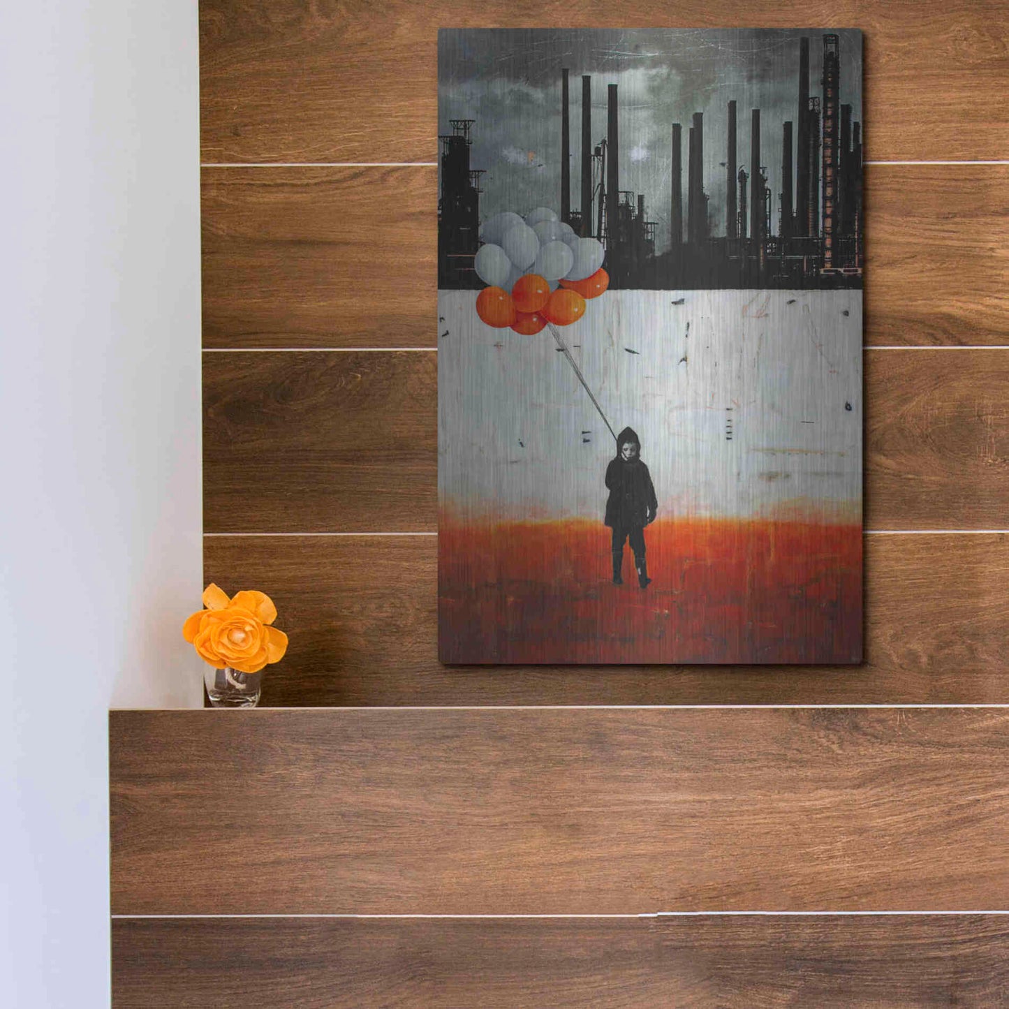 Luxe Metal Art 'Life Me Up II' by DB Waterman, Metal Wall Art,12x16