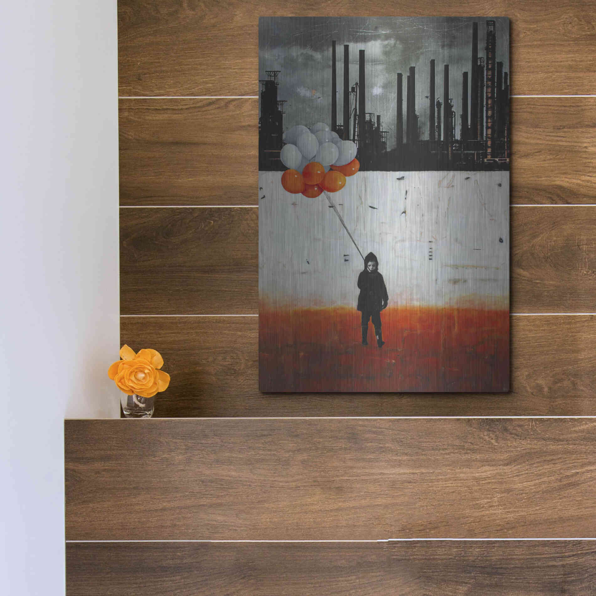 Luxe Metal Art 'Life Me Up II' by DB Waterman, Metal Wall Art,12x16