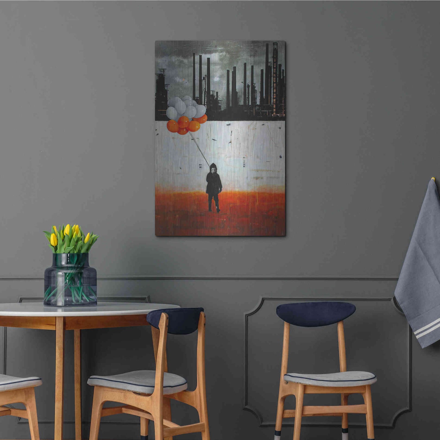 Luxe Metal Art 'Life Me Up II' by DB Waterman, Metal Wall Art,24x36