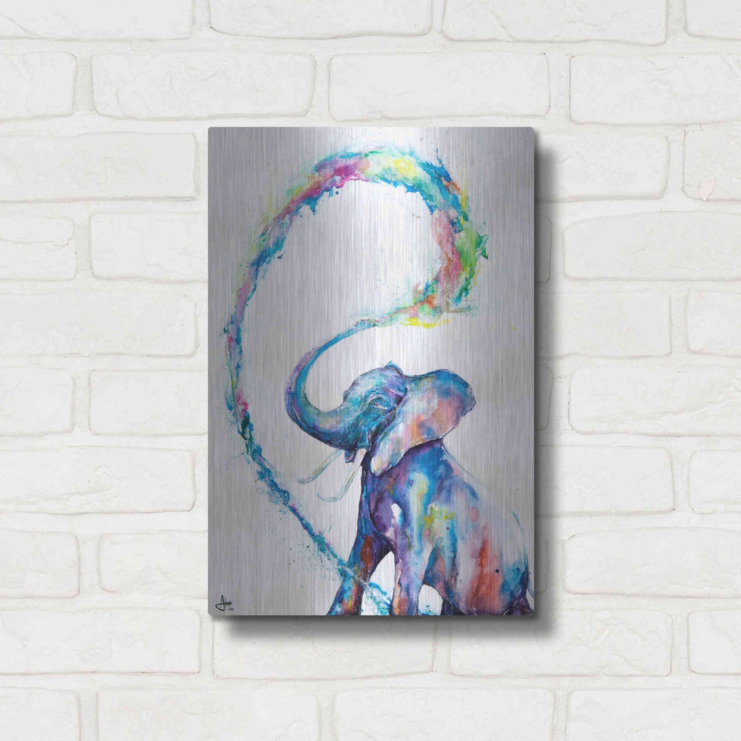 Luxe Metal Art 'Veris' by Marc Allante, Metal Wall Art,12x16